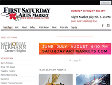 Tablet Screenshot of firstsaturdayartsmarket.com